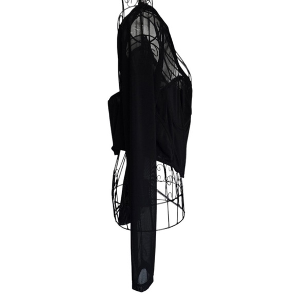 NWT By Anthropologie Long-Sleeve
Mesh Crop Top, Size XL - Picture 6 of 14